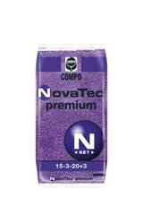Удобрения для газона COMPO NovaTec Premium, 25 кг NPK 15-3-20+3+ME