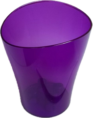 Вазон для орхидей Ника фиолетово прозрачный 13*15,5