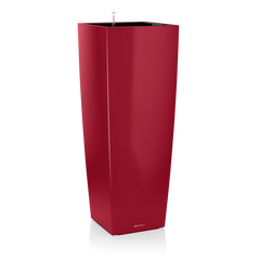 Вазон с кашпо и гидросистемой Cubico ALTO красный глянец
