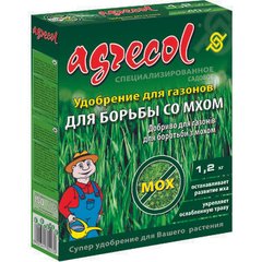 Удобрение Agrecol для газонов и борьбы с мхом, 1.2 кг.