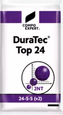 Комплексное минеральное удобрение DuraTec Top 24 NPK 24.5.5(+2)+M 25кг, Голубой