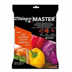 Минеральное удобрение MASTER для овощей 25 г NPK 18-18-18 Valagro