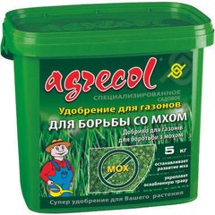 Удобрение Agrecol для газонов против мха, 5 кг.