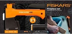 Подарочный набор Fiskars топор X5 121123 + нож + точилка