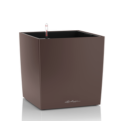 Вазон с кашпо и гидросистемой Cube Premium 30 эспрессо отлив