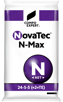 Удобрение для газона COMPO NovaTec N-Max 25 кг NPK 24-5-5+Me