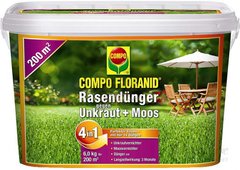 Комплексное удобрение Floranid Compo против мха и бурьянов 4.5 кг