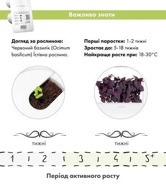 Картридж для Умного сада Красный базилик Click & Grow
